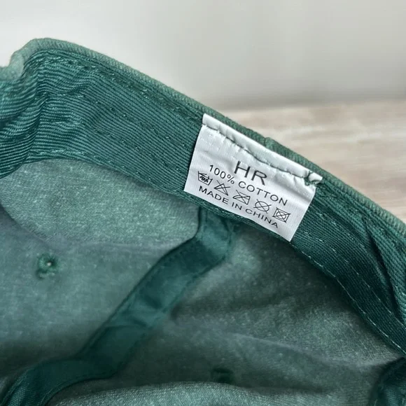 NWT Denim Dog mom printed logo green baseball cap - Picture 5 of 7